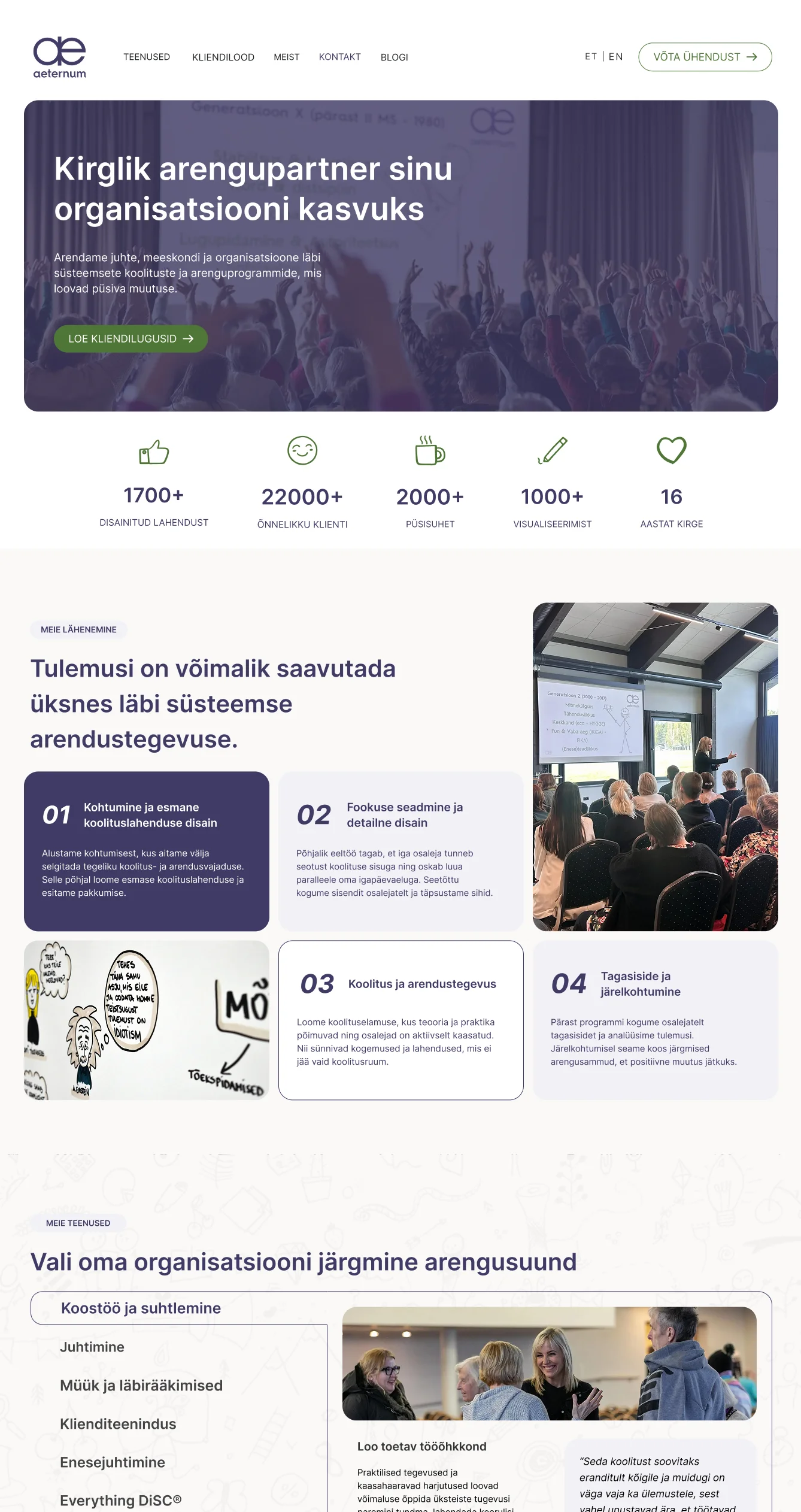 Aeternum uuendatud koduleht